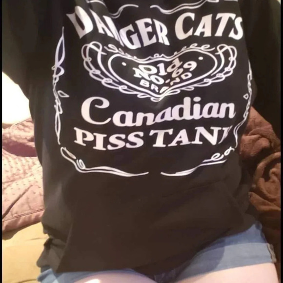 DANGER Cats hoodie size 2XL - Picture 5 of 7